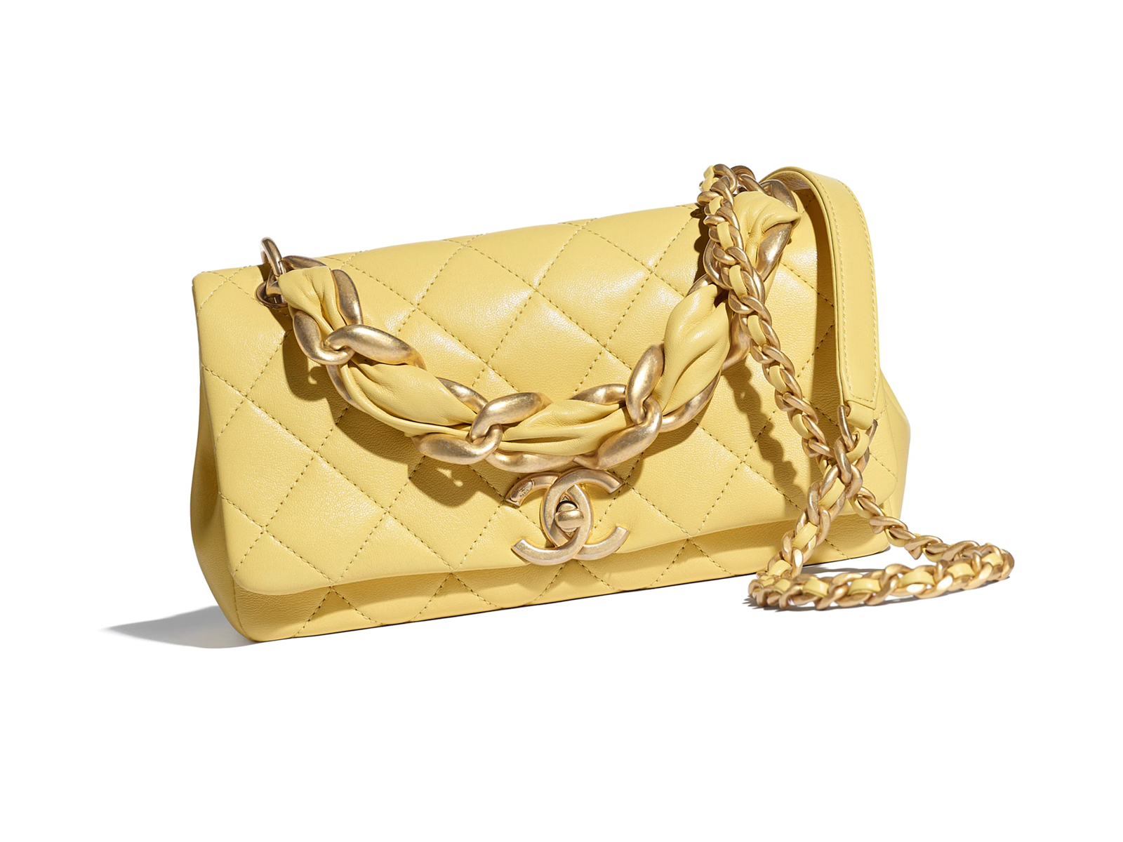 chanel handbag yellow