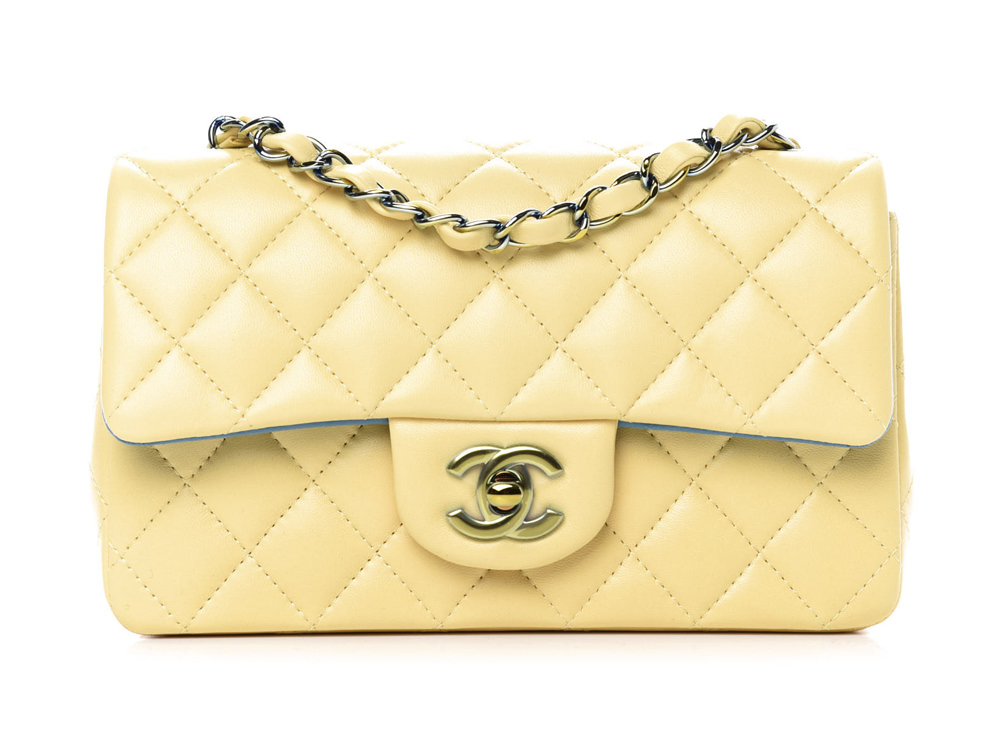 chanel purse yellow