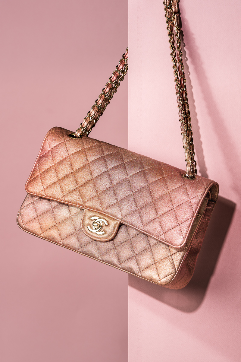 Handbags of the Spring-Summer 2021 Pre-Collection CHANEL Fashion collection  : Flap Bag, metallic perforated calfskin,…