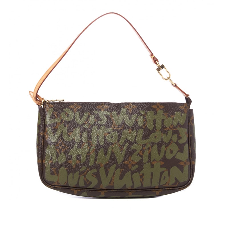 Louis Vuitton Bag - Authentic Louis Vuitton Stephen Sprouse Graffiti Pochette Mini Shoulder Bag in Khaki Green 90s y2k