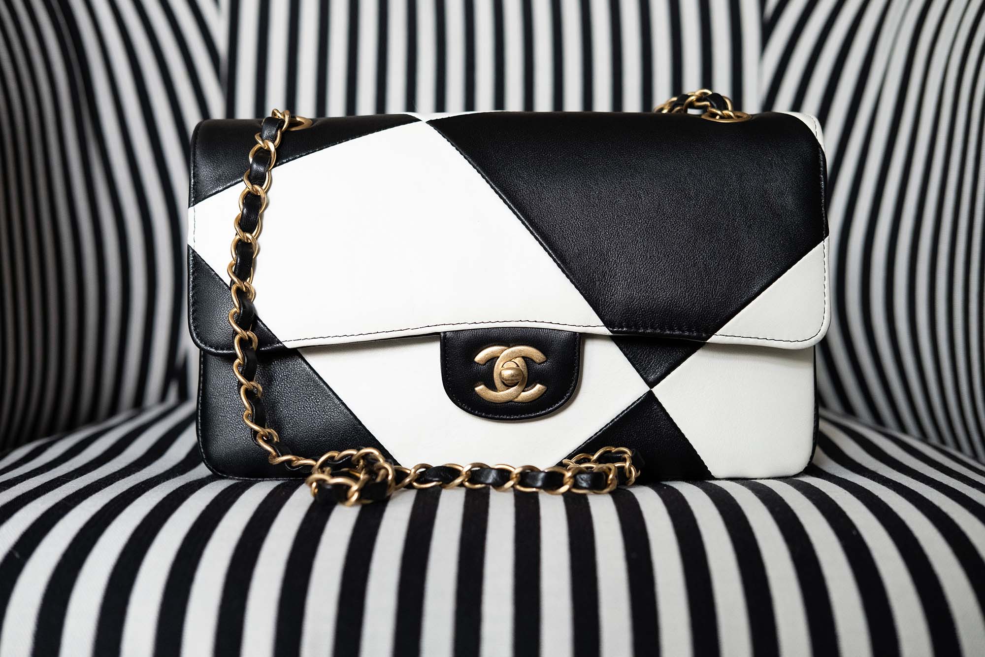 chanel double carry flap bag