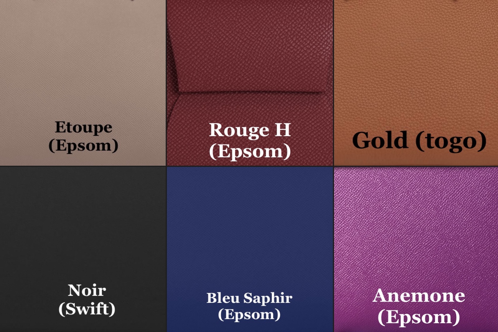 Hermès color #comparison - #Birkin30 in #GrisAsphalte