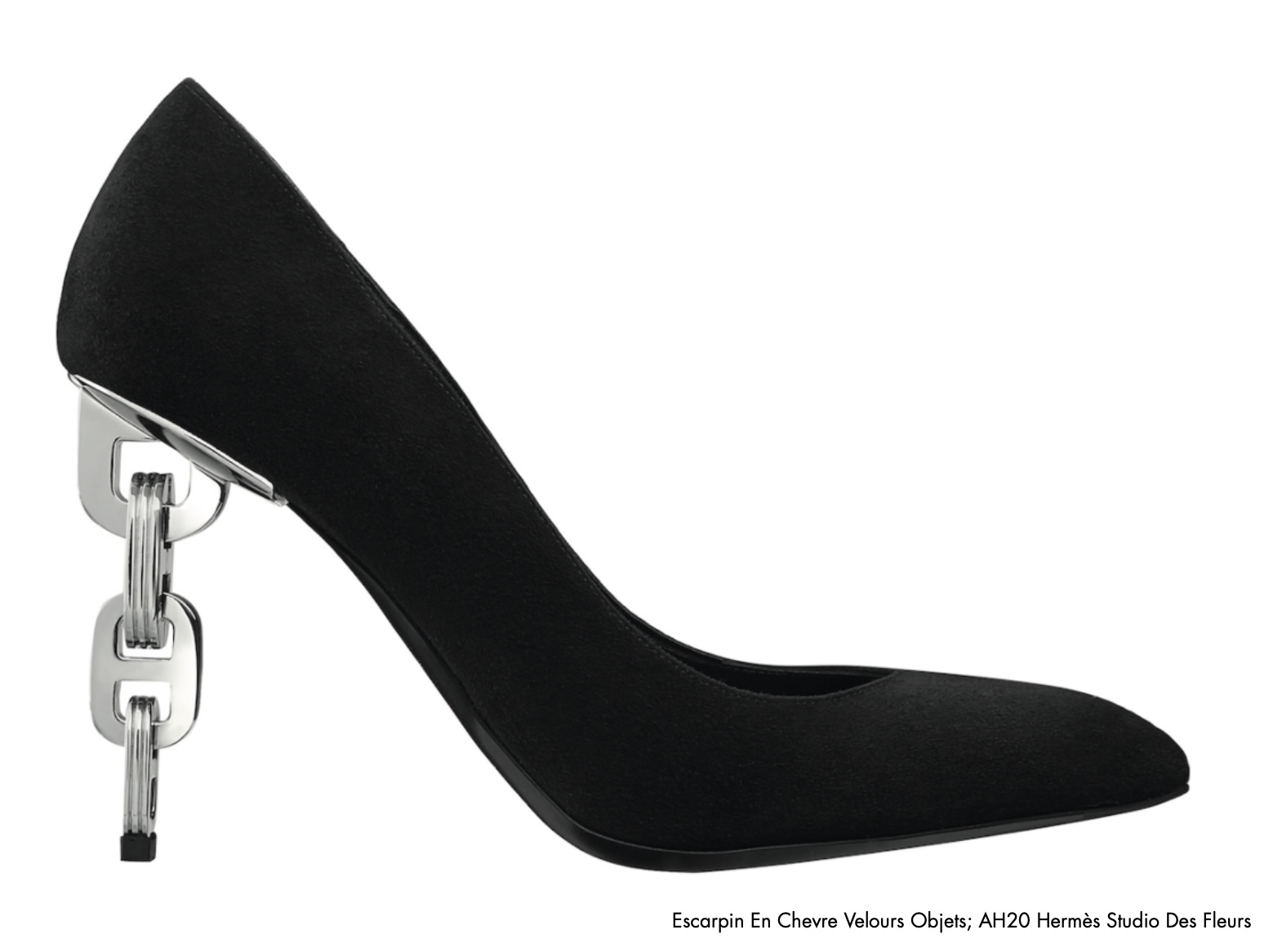 Women's Pump with Chaîne d'Ancre heel. Photo via Platform-Mag.com.