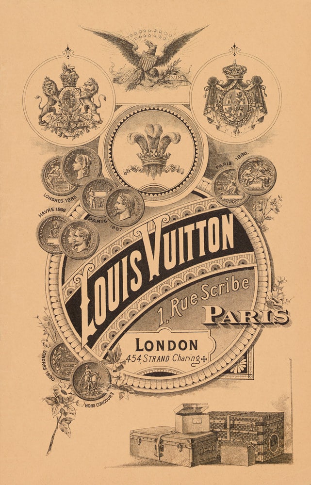Rare by Oulton - Old poster of Louis Vuitton Trunks and bags