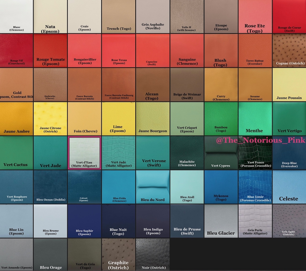 Hermes Color Chart, HeyChenny