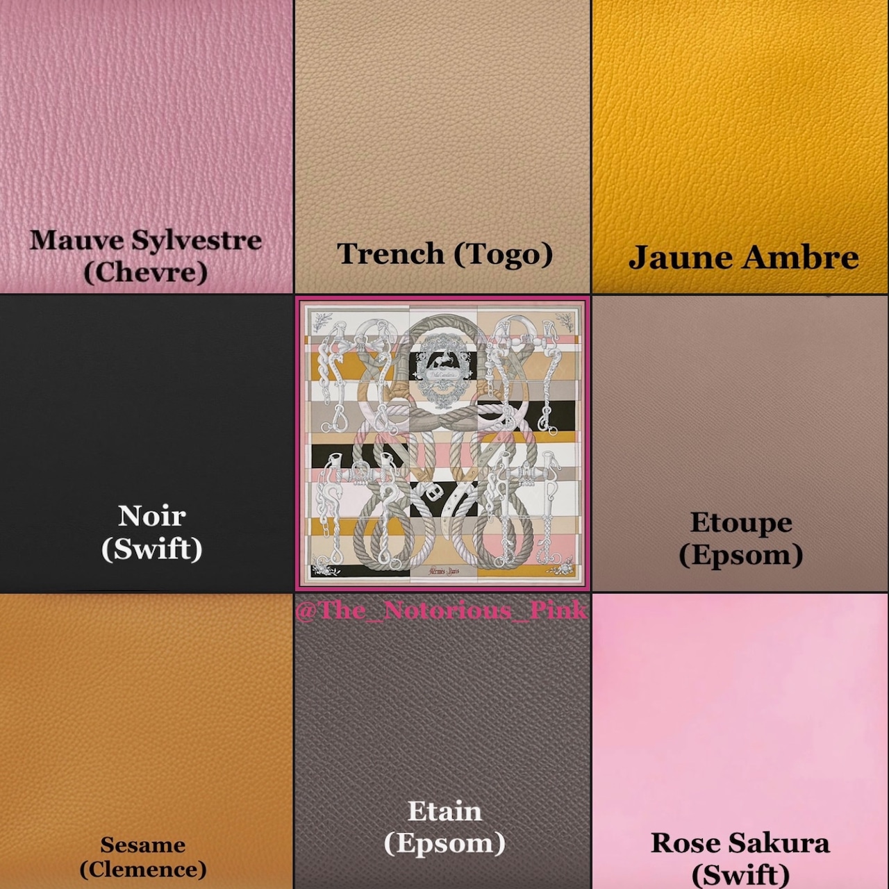Hermès Autumn/Winter 2023, Part 1: The Leather Color Charts - PurseBlog