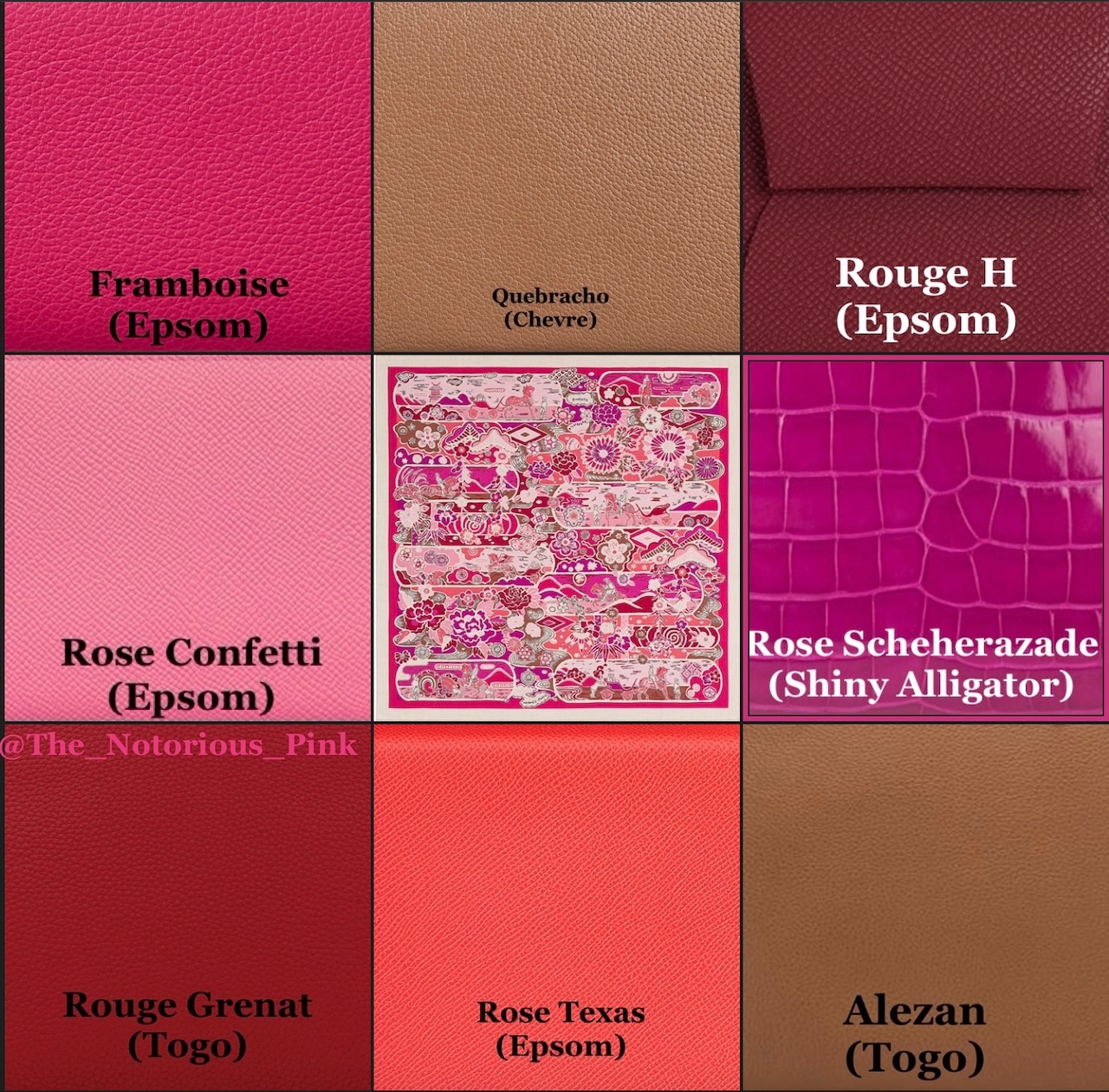 rouge hermes red color chart