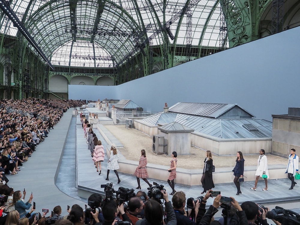 chanel fall winter 2022 haute couture collection runway virginie viard tweed dresses watch