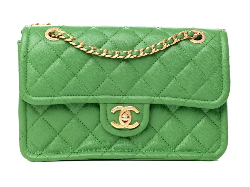 Green Chanel Flap