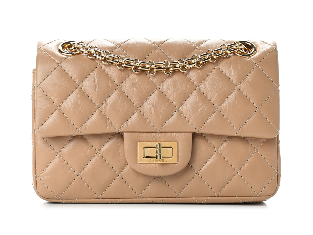 chanel mini reissue beige