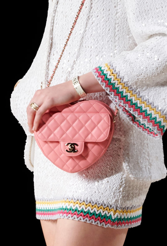 heart shaped chanel purse