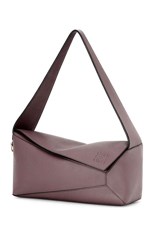 Loewe Puzzle Calfskin Hobo Bag - Prune