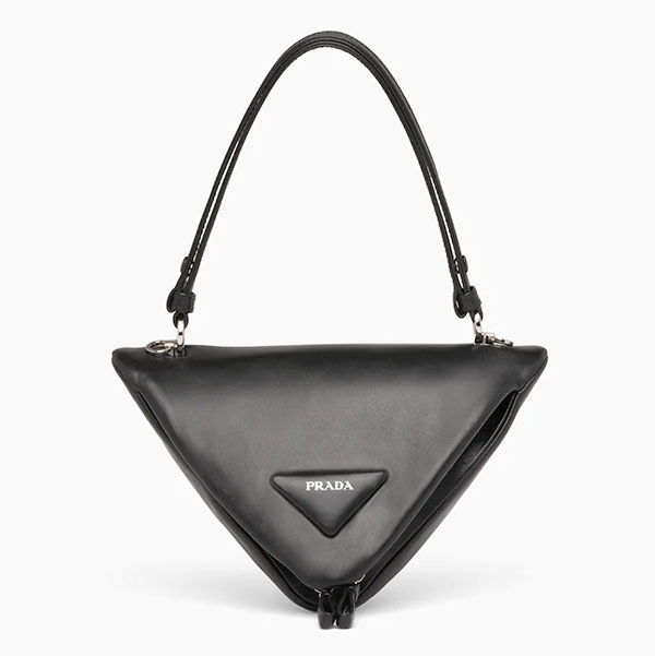 Prada - Women's Triangle Mini-Bag Shoulder Bag - White - Leather