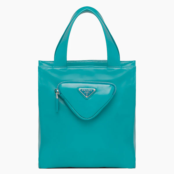 Nappa Leather Tote Bag in Peacock Blue