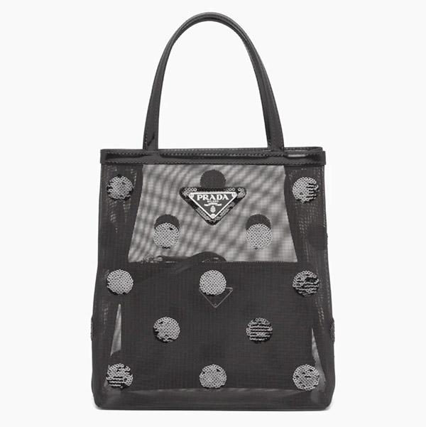 Small Polkadot Mesh Tote Bag