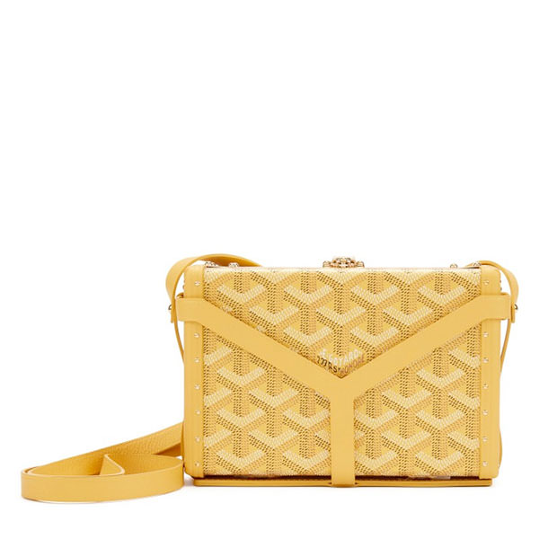 Goyard Metallic Gold Goyardine Coated Canvas Minaudière Trunk Gold Hardware, 2019