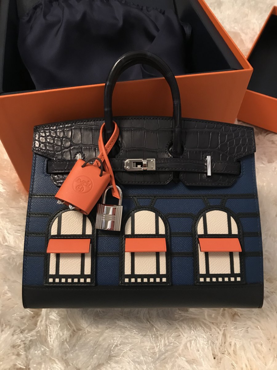 Pre-owned Hermes Special Order (HSS) Birkin 35 Black Box Verso Palladium  Hardware in 2023