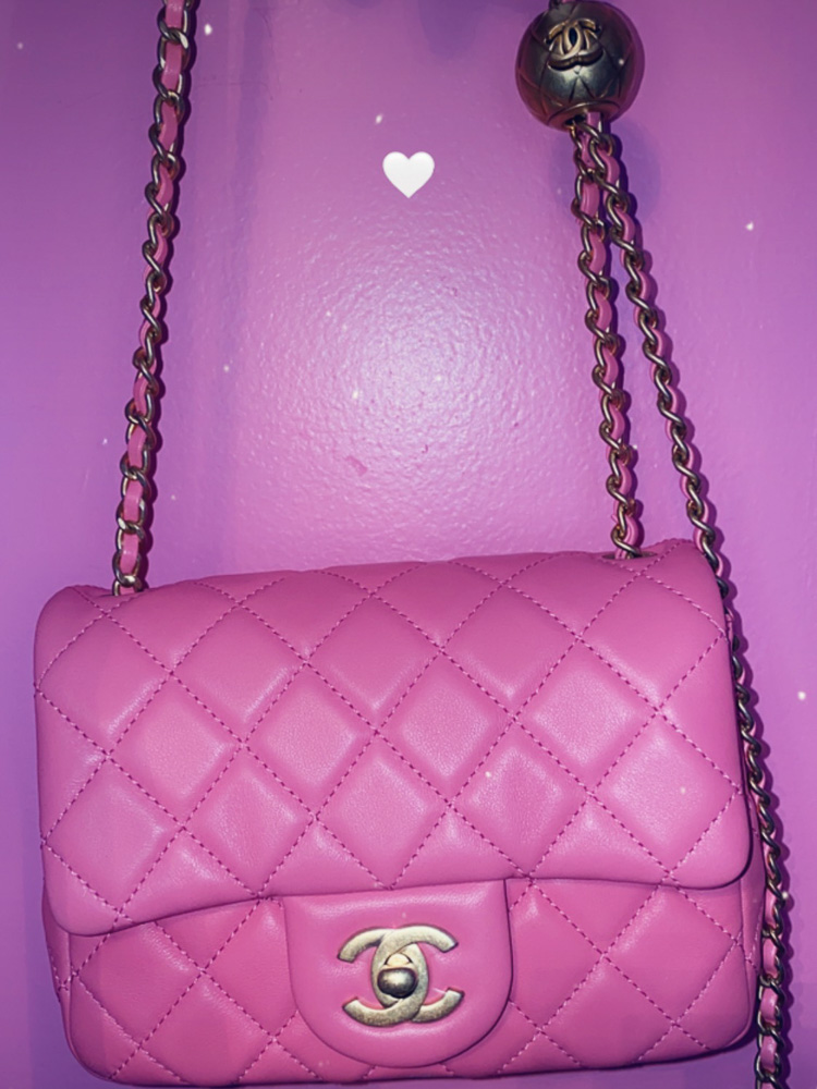 Chanel Pink Quilted Leather Handle Clutch With Chain Extra Mini Flap Bag -  Yoogi's Closet