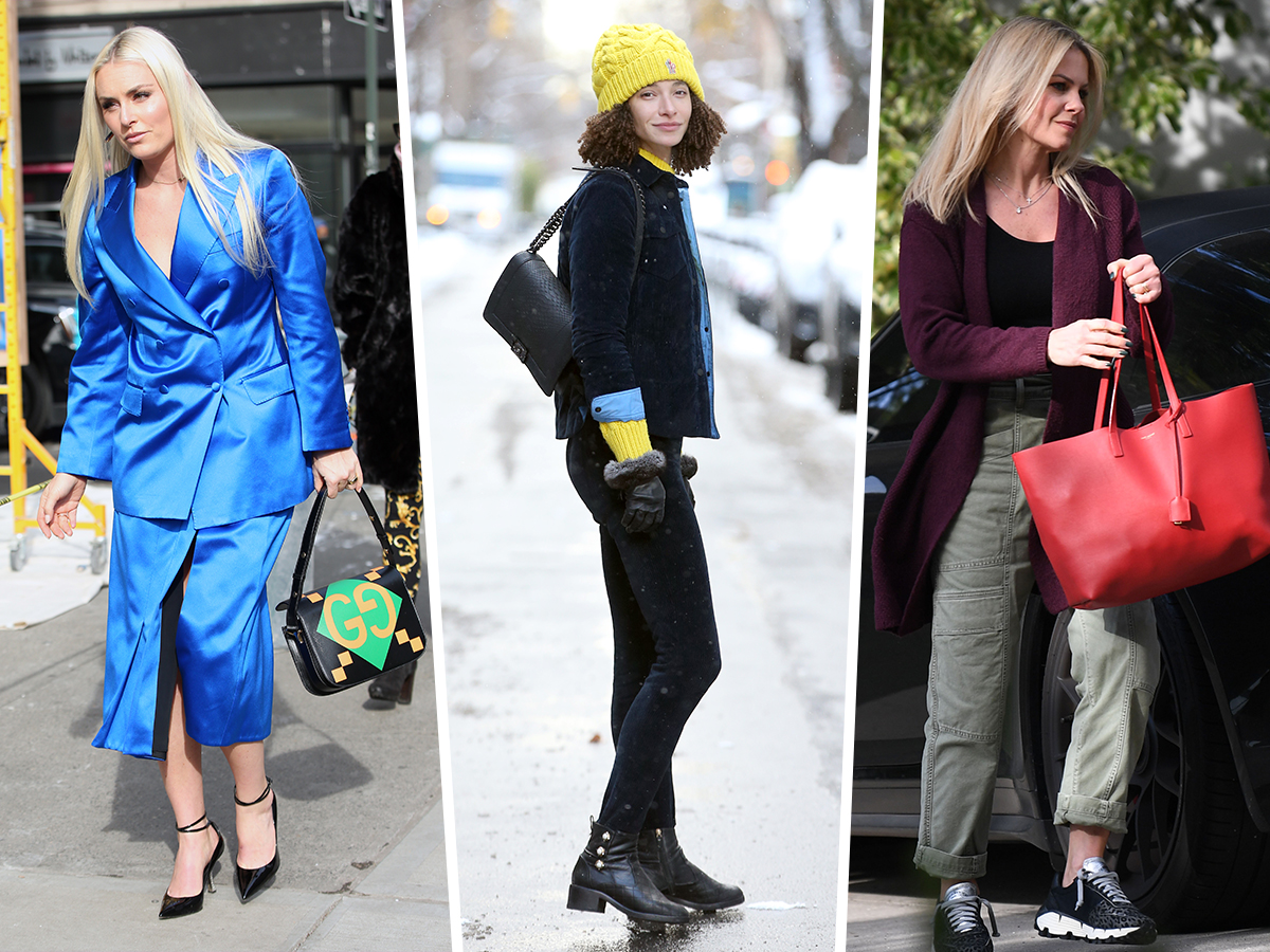 Celebs Brave the Cold With Louis Vuitton and Strathberry - PurseBlog
