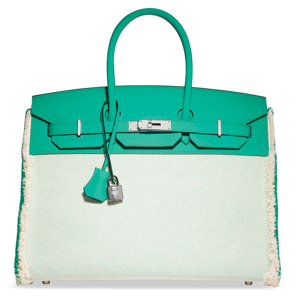 Hermes Fray Birkin in Menthe