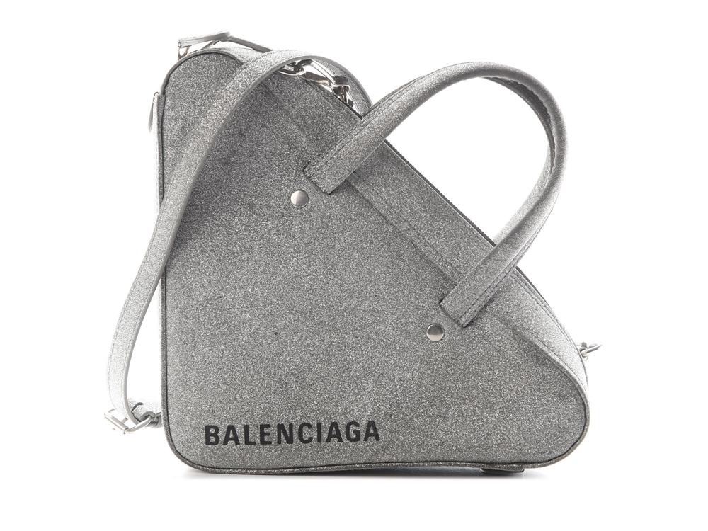 Balenciaga Black Triangle Pouch Strap Bag