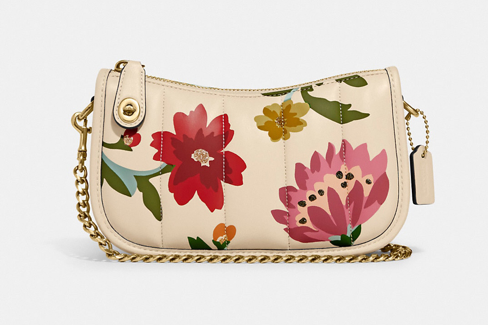 Chloé Drew medium model shoulder bag in pink grained leather