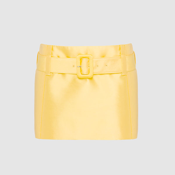 Prada Silk and Wool Miniskirt.