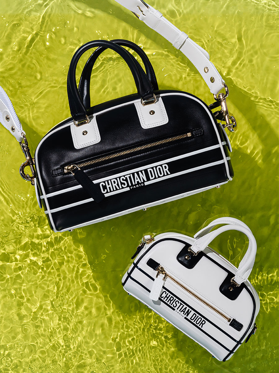 Dior Diorvibe Bowling Bag Black White