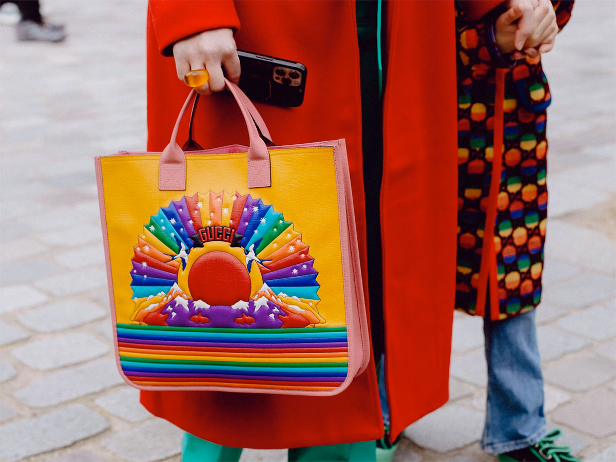 Gucci Kids Rainbow Birds Supreme 'Loved' Tote