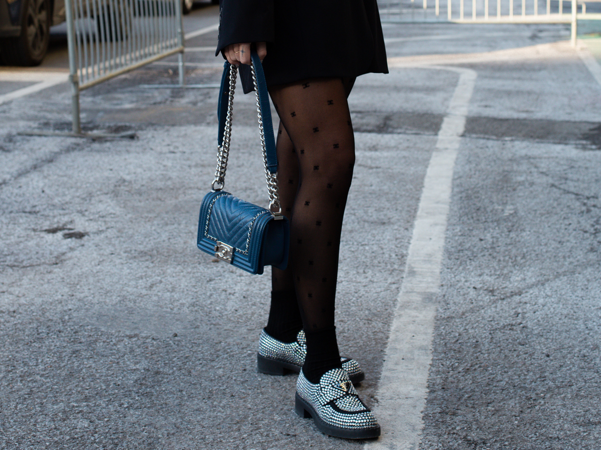 Dior - Small 30 Montaigne Avenue Bag Black Box Calfskin - Women
