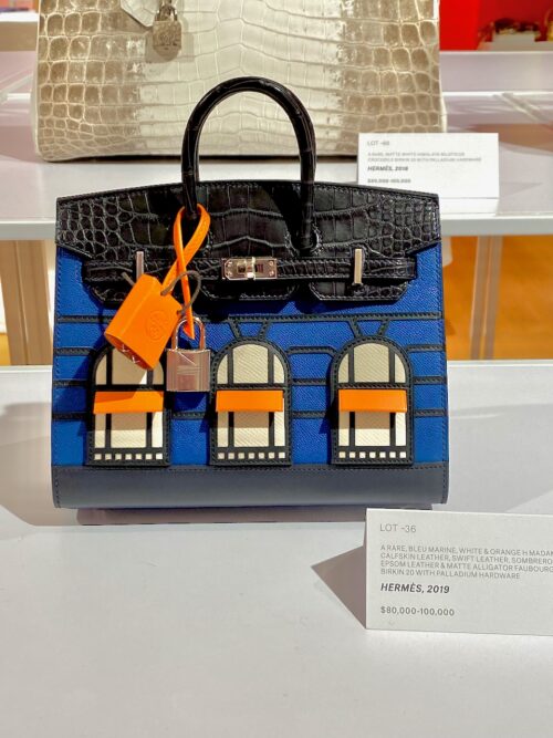 Pre-owned Hermes Birkin 30 Bleu Mykonos Matte Alligator Palladium