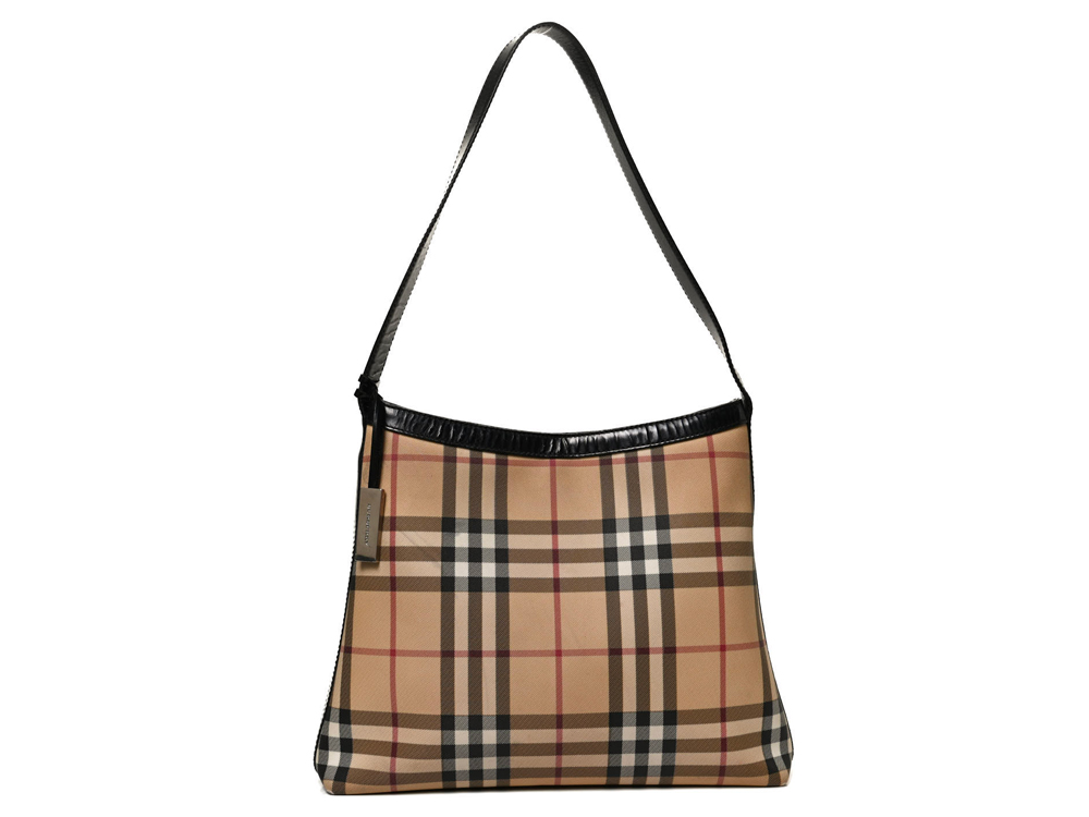 Burberry, Bags, Burberry Tote Shoulder Bag In Coated Canvas With Classic  Check Pattern