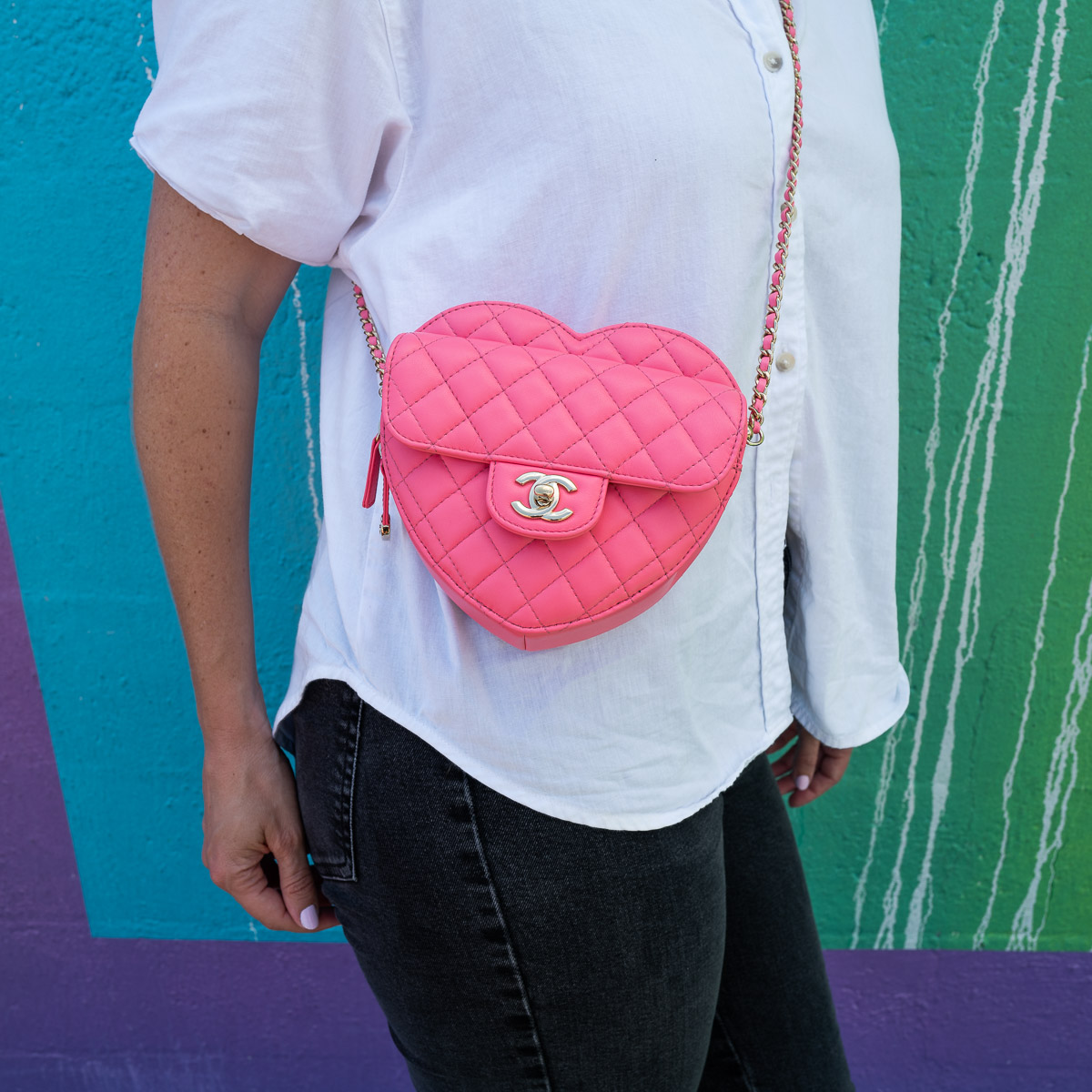 Chanel Heart Bag in Pink