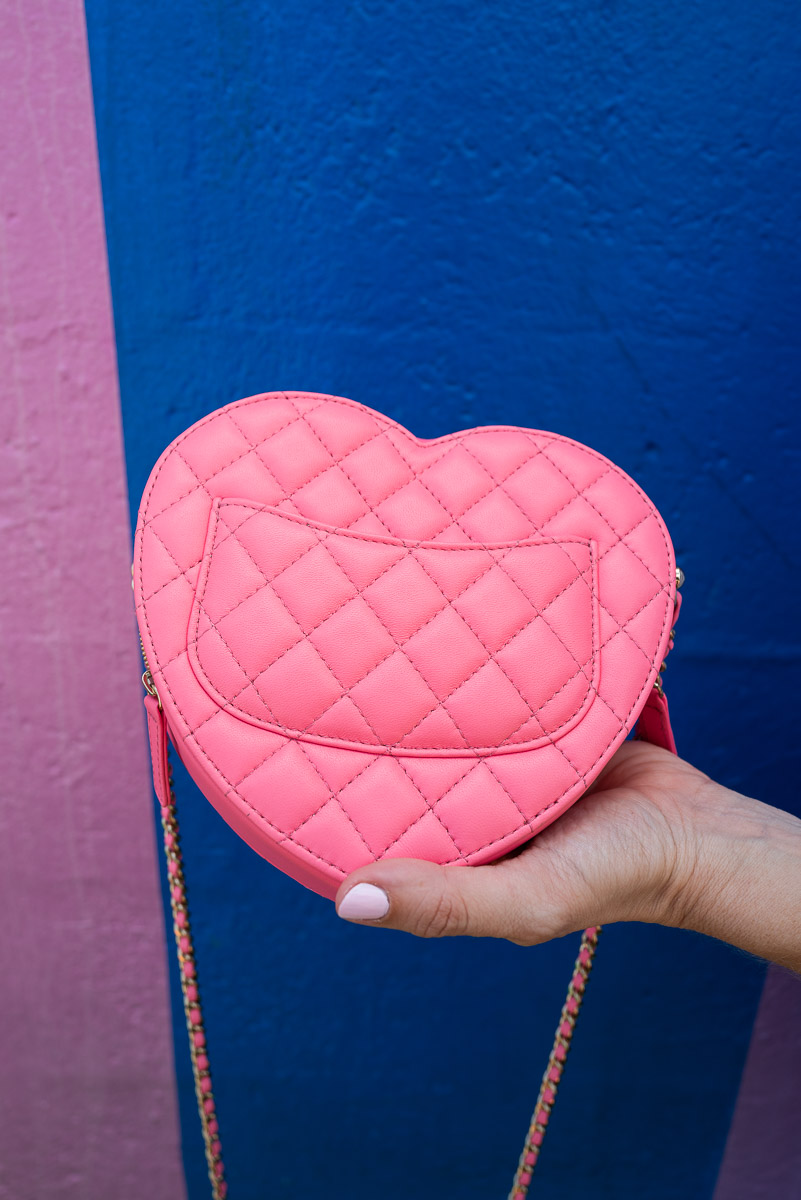 Chanel Heart Bag in Pink Back