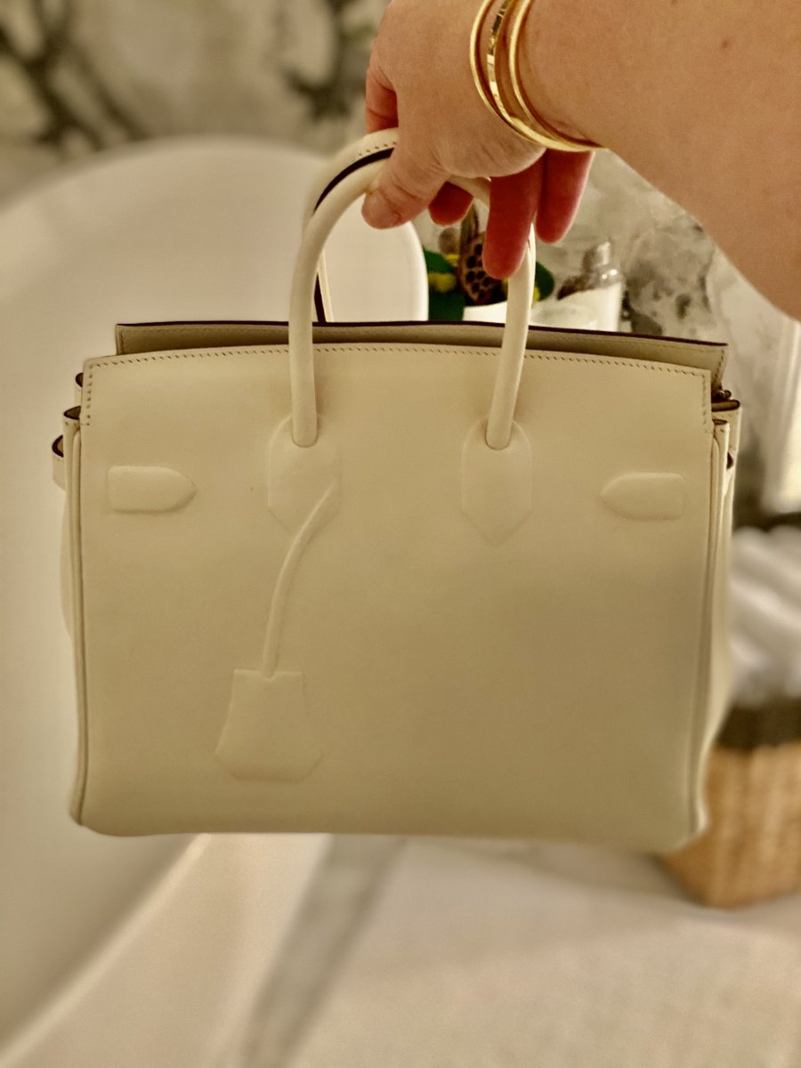 Hermes Nata I2 Cream Clemence Mini Lindy Handbag Bag