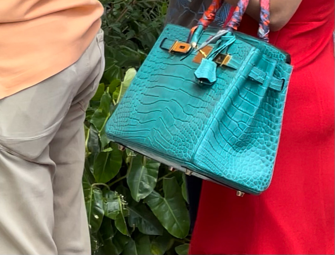 Hermes Matte Croc Birkin Blue 1