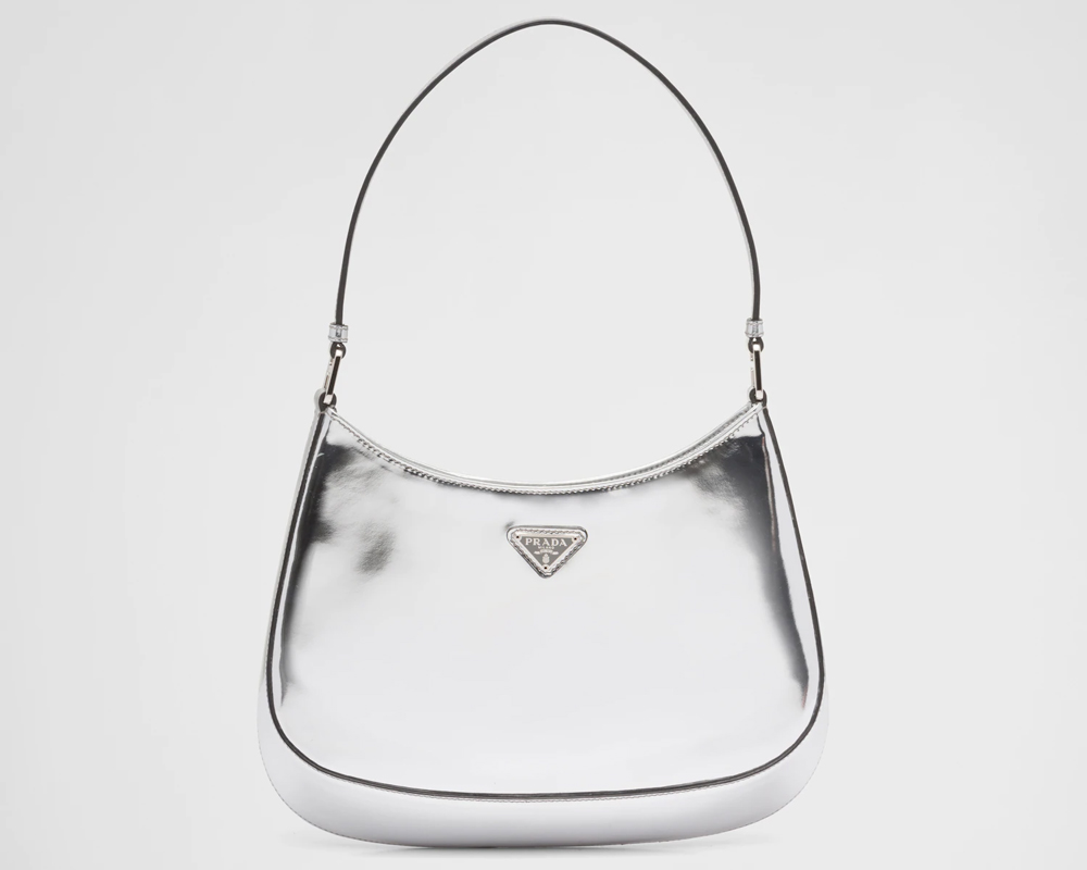 Prada Cleo Bag in Brushed Silver