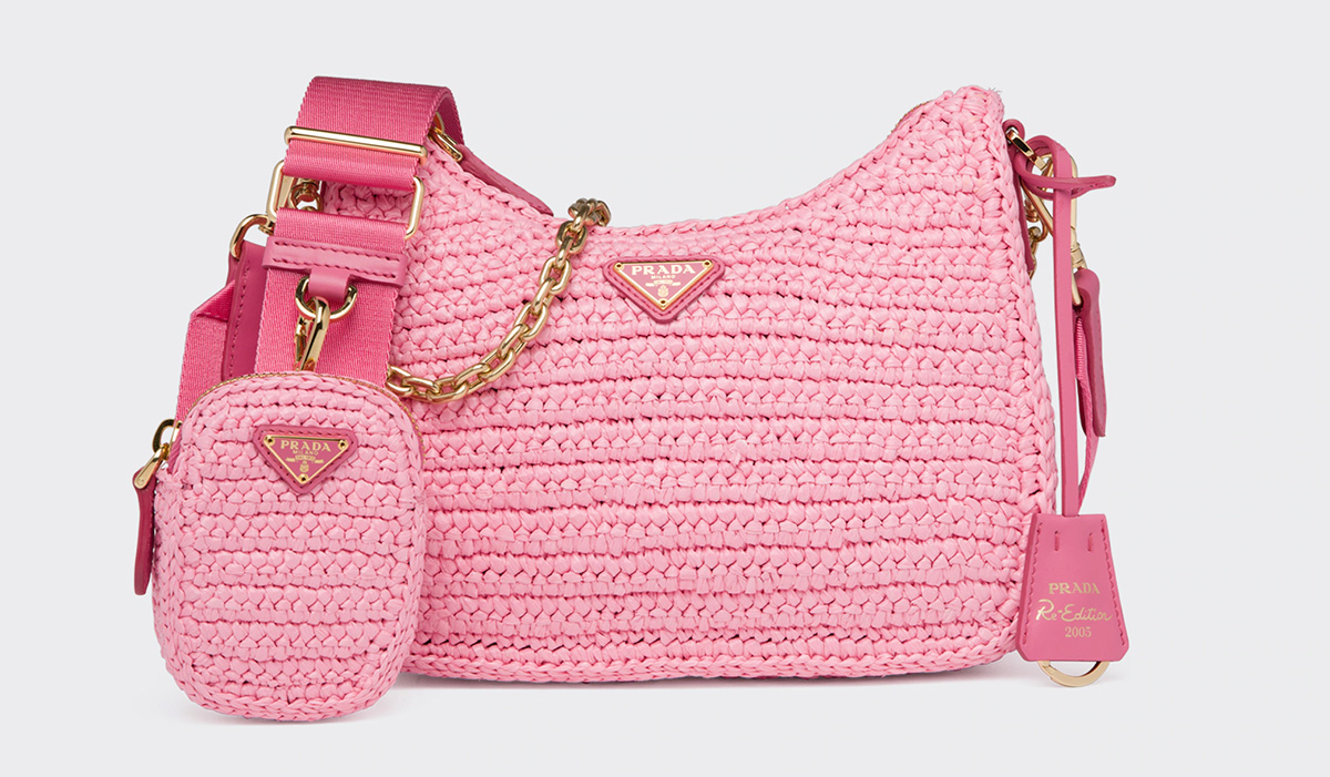 Prada Prada Re Edition 2005 raffia bag