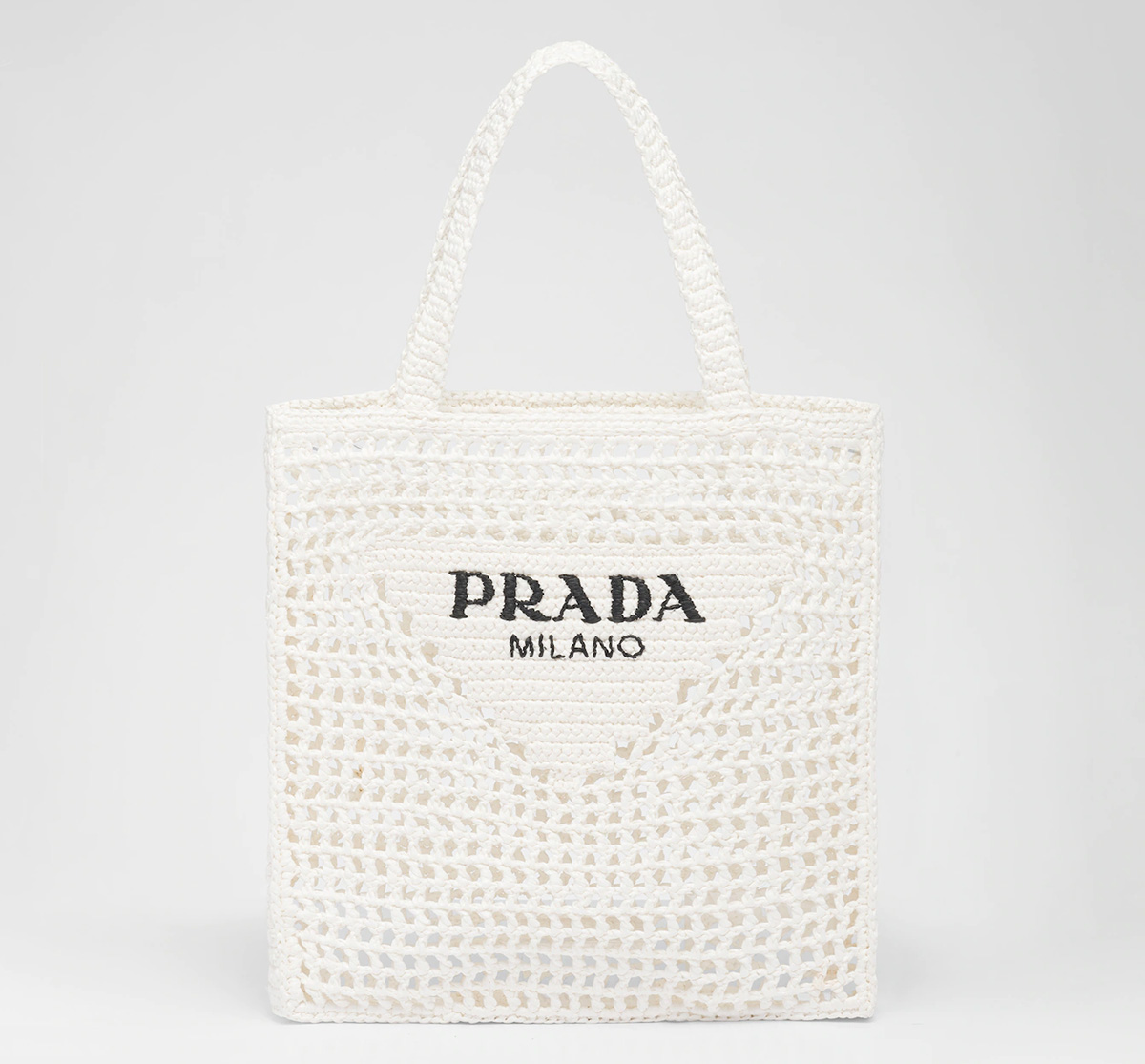 Prada Raffia Tote Bag