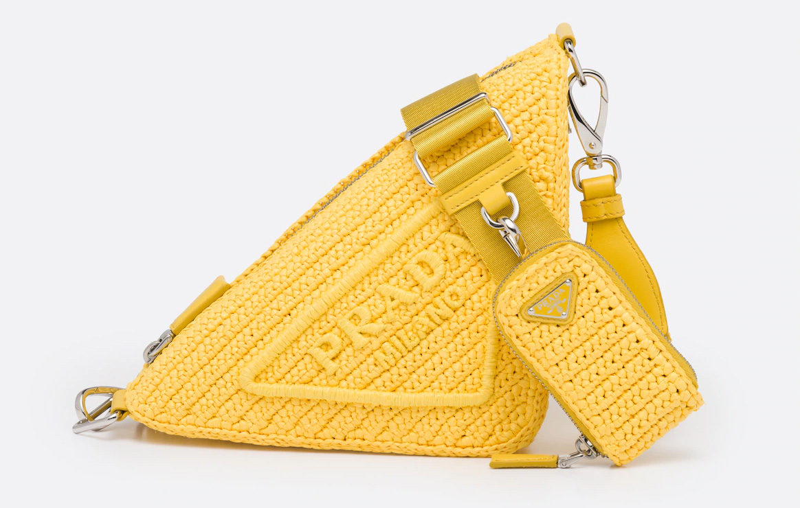 Prada Raffia Triangle Bag