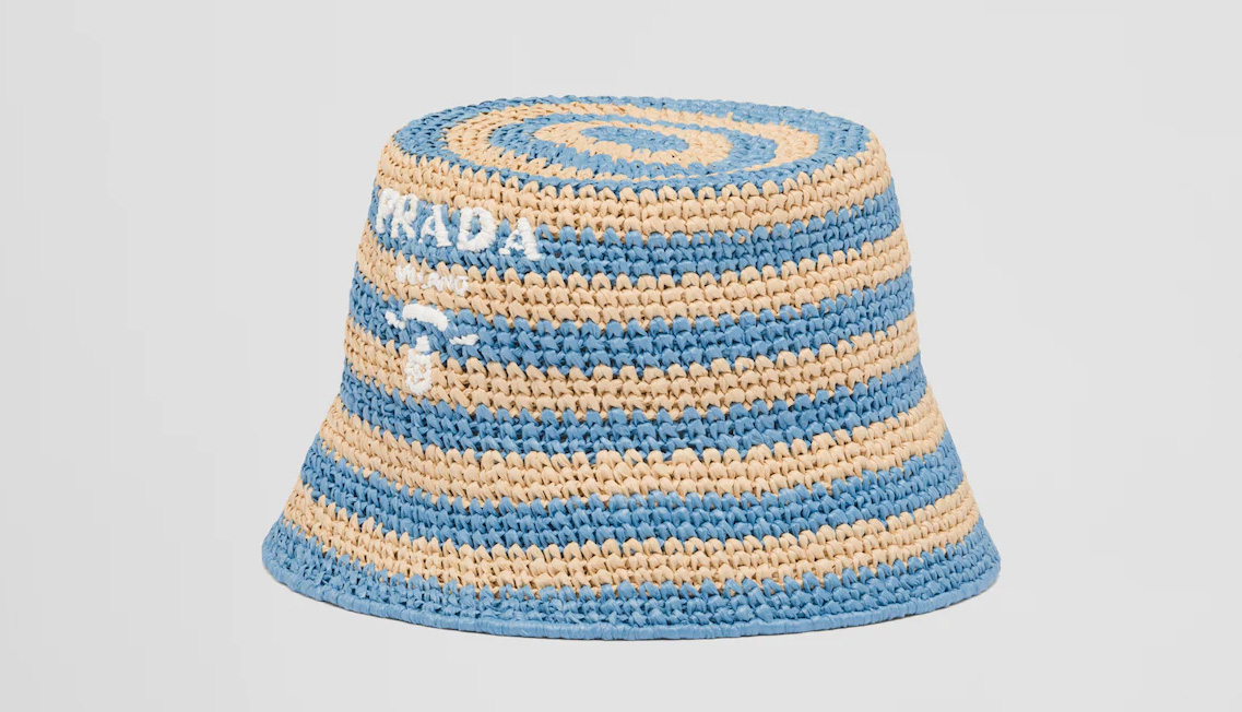 Prada Raffia bucket hat