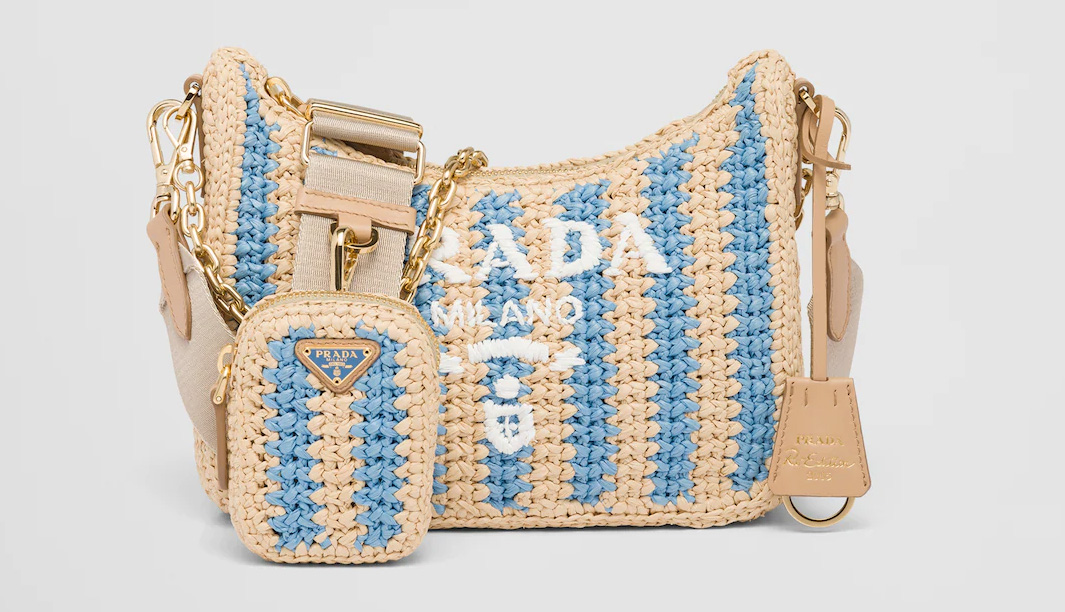 Prada Re Edition 2005 raffia striped bag