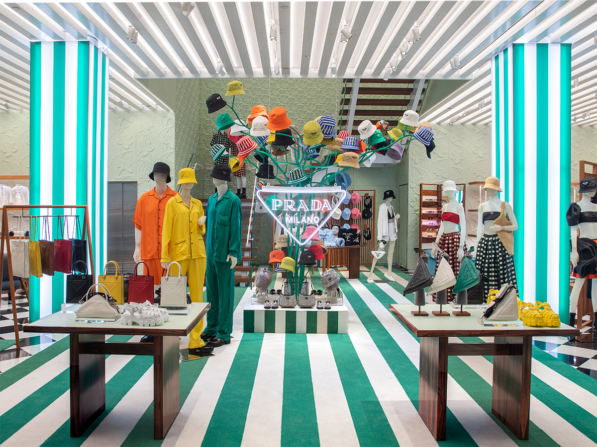 Inside Prada's Outdoor Pop-Up in Miami Design District