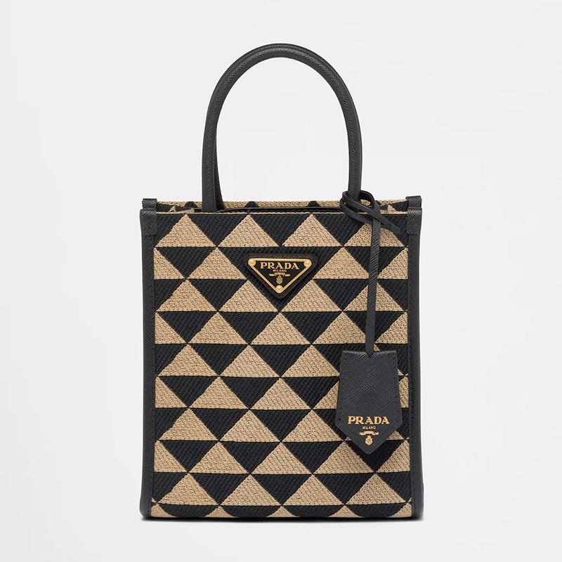 Prada Large Symbole Geometric-Print Tote