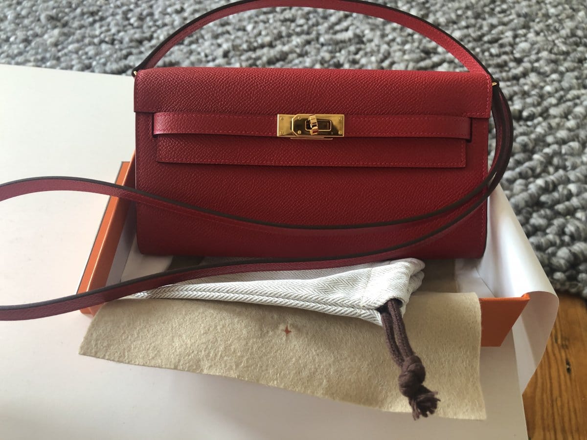 Hermès Kelly Pocket To Go small bag Red Leather ref.236204 - Joli Closet