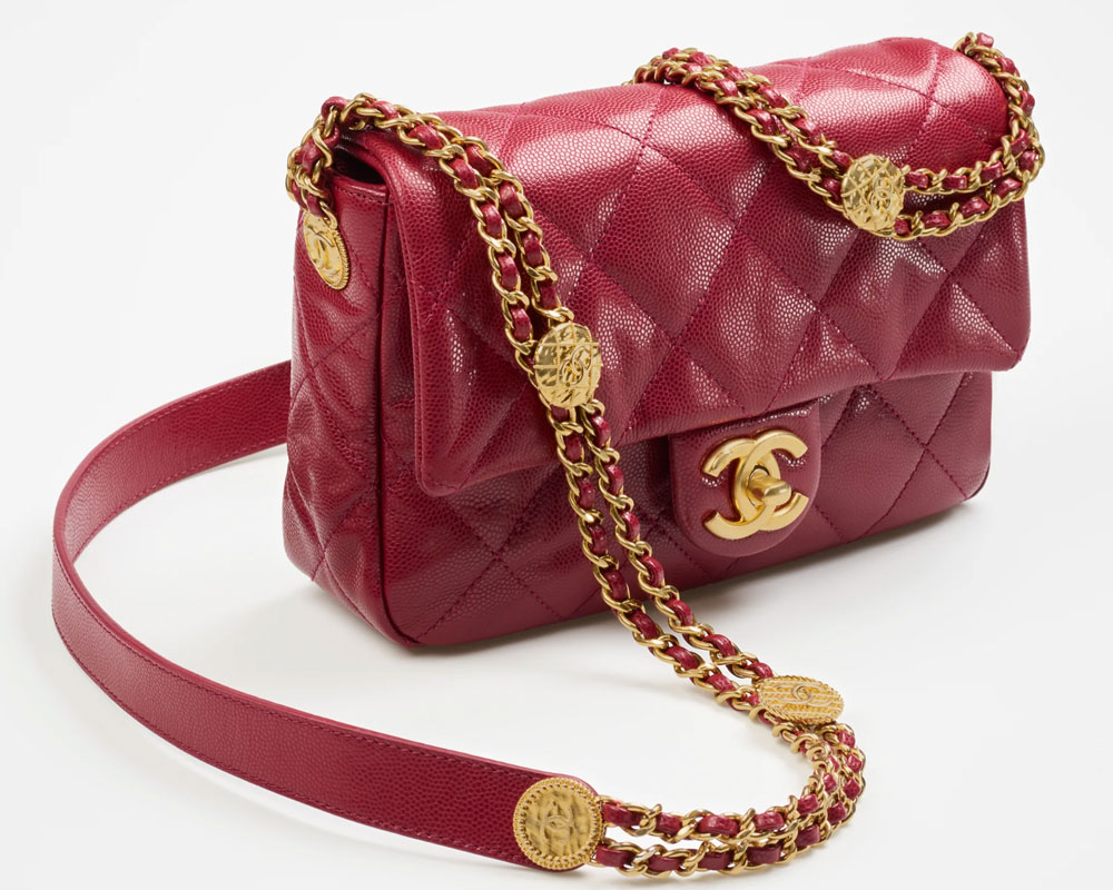 Chanel Red Medallion Flap Bag