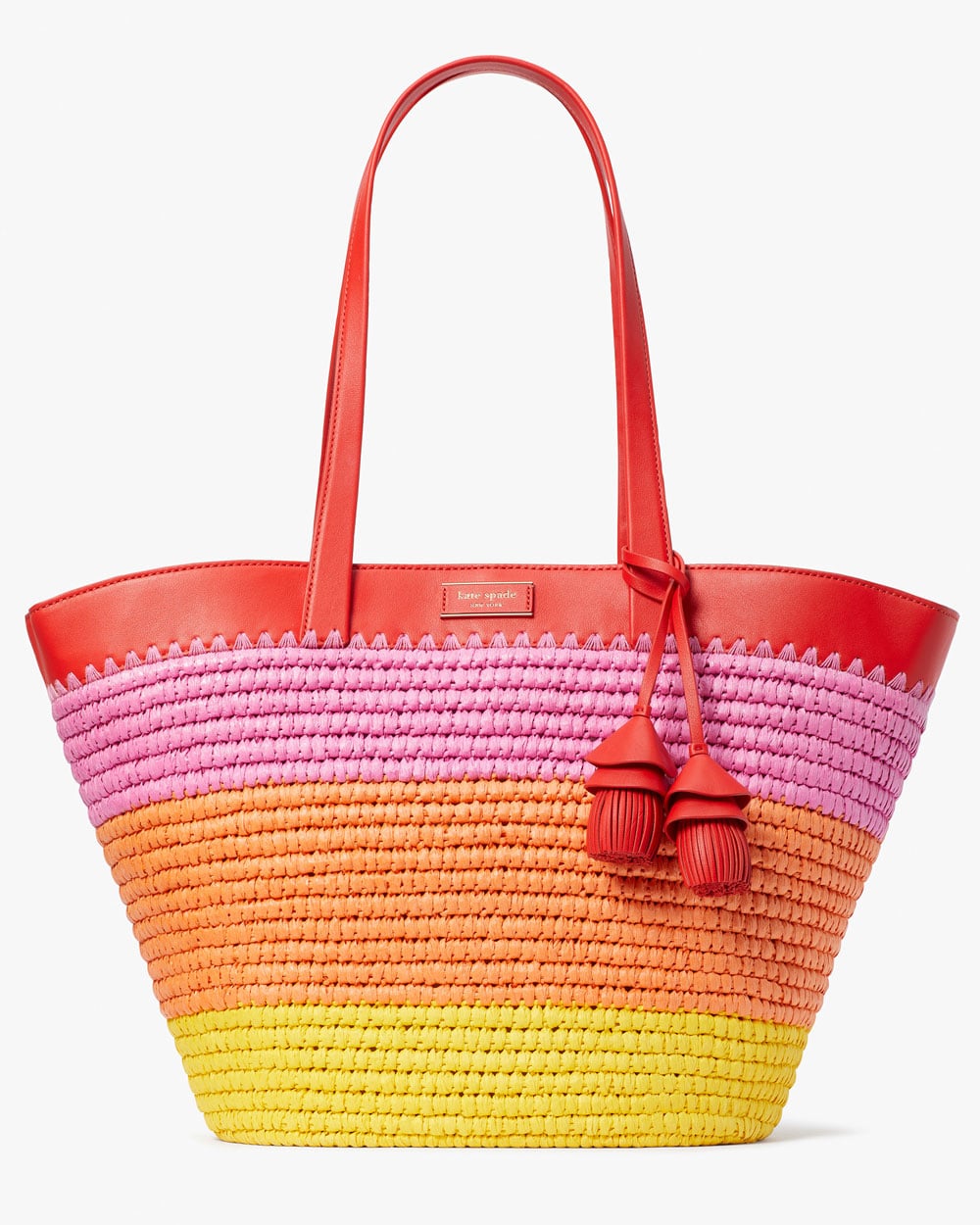 Kate Spade Colorful Raffia Striped Bag