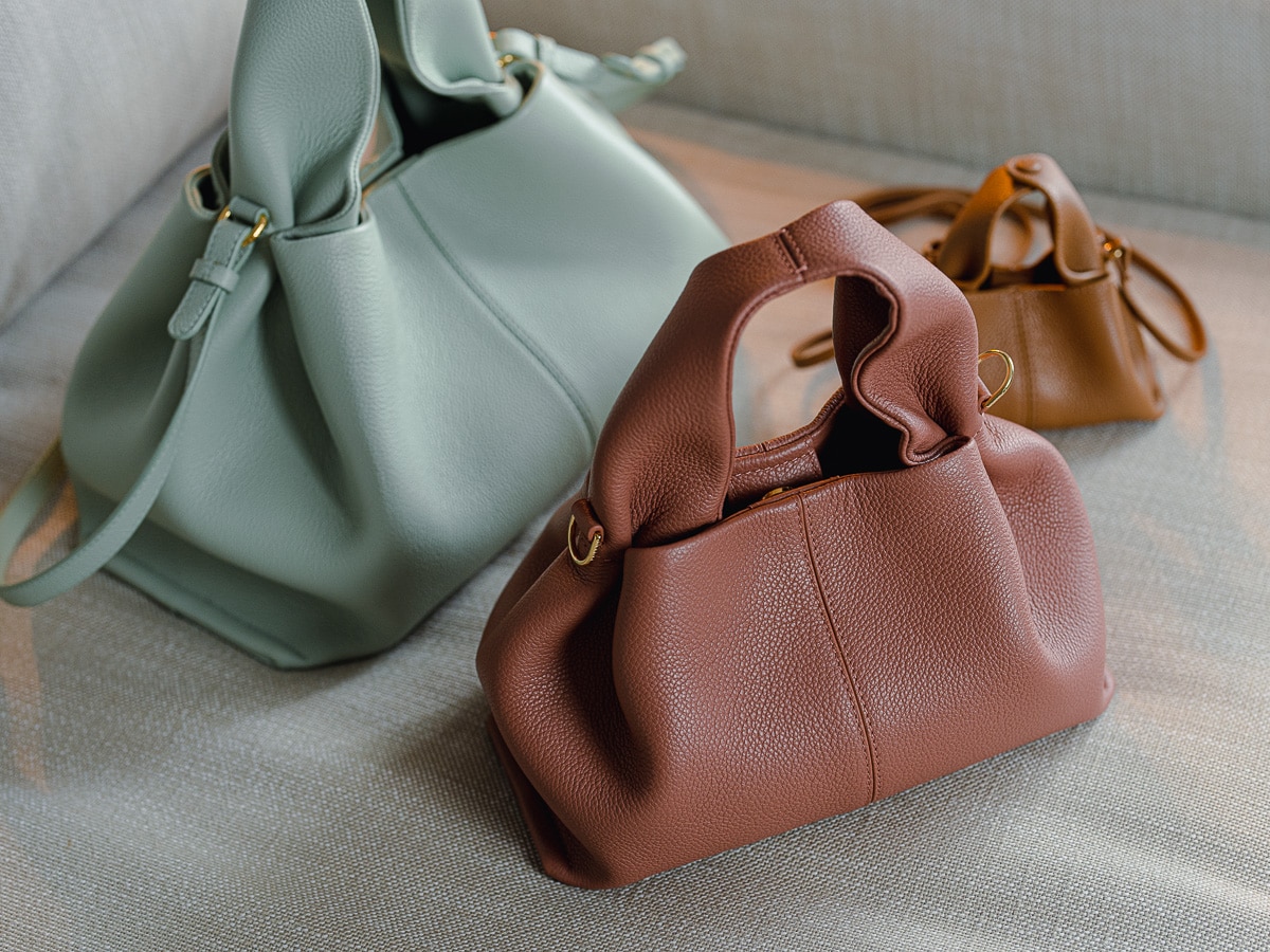 Polene Numero Neuf VS Numero Neuf Mini - Side by side bag comparison & what  fits in each bag 