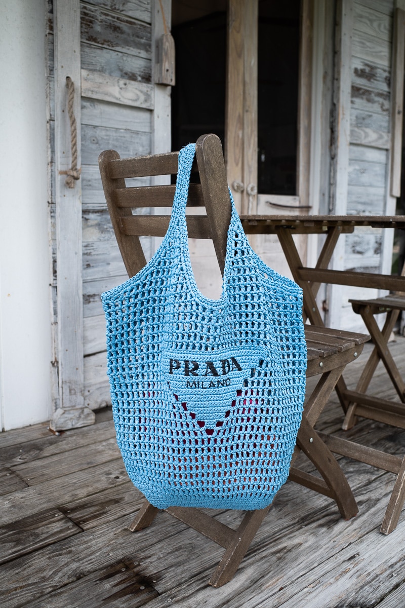 Prada Raffia Tote Bag