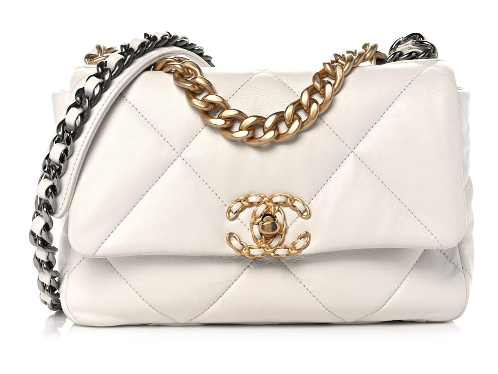 Chanel 19 Bag White